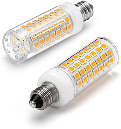 Led лампи CQTLED E11, 6 550 W lm, топло бяла 3000 До 120 В, което е равно на 50 W-75 W, замества осветление T4/T3 JD, комплект от 2 теми (топъл бял 3000 До)