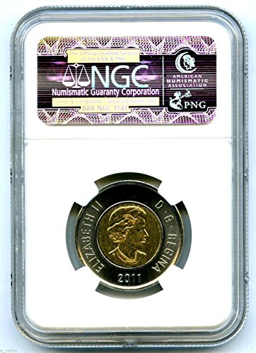 2011 Канадски Туни за 2 долара Бореальный гора NGC MS67 Монета от Висок клас с най-голямо население