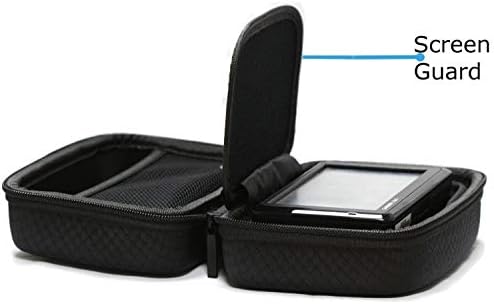 Navitech Черен твърд калъф за носене с GPS, който е съвместим с Garmin - DriveSmart 55 - Auto GPS - 5,5