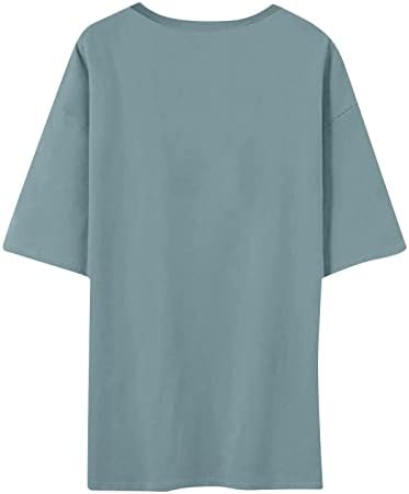 Дамски Летни Ежедневни Свободна Тениска TREBIN на Деня на Св. Патрик, Пуловер с кръгло деколте и Къс ръкав