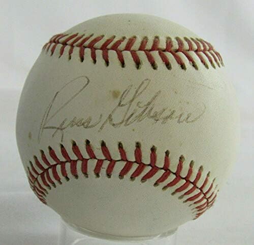 Ръс Гибсън Подписа Автограф Rawlings Baseball B104 - Бейзболни Топки С Автографи