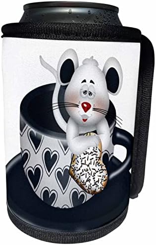 3 Подайте Мила Мишка с бисквити в чаена чаша с дизайн във формата на сърце. - Опаковки за бутилки-охладители (cc-360344-1)