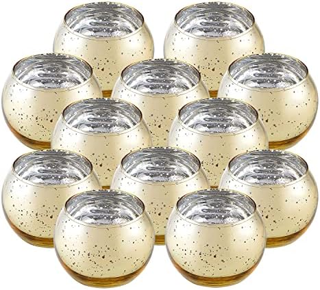 FORYILLUMI 12 Опаковки 2 унции Буркани за свещи във формата на топка, Комплект стъклени Буркани, Кутии за Коледни Свещи, Контейнер за Свещи, на Банката-чаша за производство на свещи, Кутии за Свещи, Аксесоари за направата