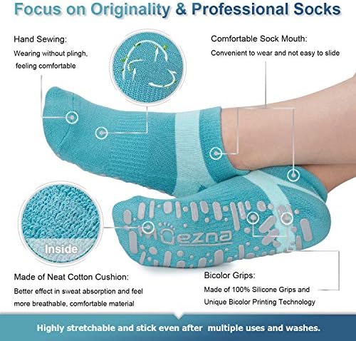 Нескользящие Чорапи за йога Muezna за жените, за предотвратяване на занасяне Чорапи за Пилатес, Мряна, Болнични Чорапи с дръжки, Размер на 5-10