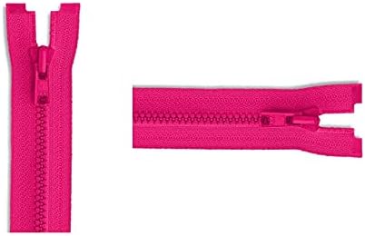 Яке YKK 3 от формованного вислона цвят патладжан с разделителна цип - Изберете си дълъг - Цвят: Розово червило 516 - Произведено в САЩ (1 светкавица в опаковката) (26 см)