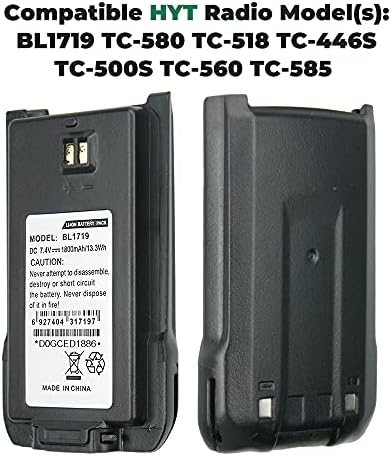 Vineynuan 7,4 В 1800 ма HYT BL-1719 Сменяеми батерии за HYT TC-508 TC-518 TC-580 TC-446 Двустранно Радио Батерия