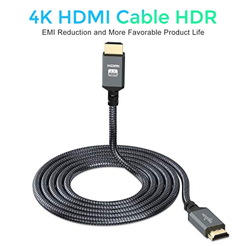 Кабел Twozoh 4K, HDMI 3,3 фута, висока скорост 60 Hz 18 Gbit/s, Сплетен кабел HDMI-HDMI, Съвместим с PS5, PS4, КОМПЮТЪР, монитор, проектор, телевизор 4K UHD /HDTV, Xbox