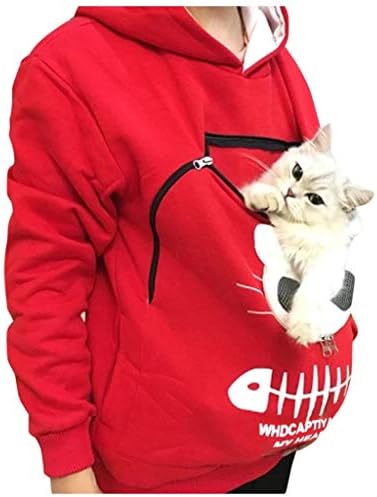 Hoody с котешки чанта, пуловер с животни, дишащи потник, блуза с качулка, дамски блуза, основи на тениски
