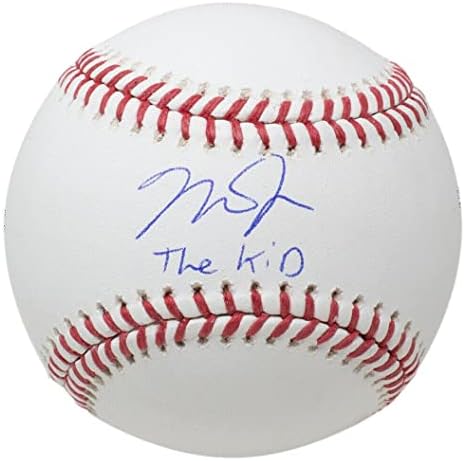 Майк Пъстърва подписа бейзболен С Los Angeles Angels MLB The Kid MLB - Бейзболни Топки с Автографи