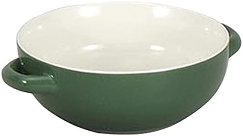 Комплект от 10 елементи от западната керамика, Зелена Супа с две ръце (Ка) [16,5 x 13,2 x 5,2 см, 500 cc] [Японската посуда за ресторант, хотел / Рекана, Търговска употреба в ресто?