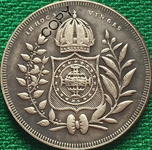 1835 Бразилия Копие на монети над 100 Реала за Домашен интериор на Офис