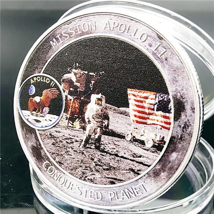 Усвояване на пространството за Кацане на Човек на Луната Космическа Монета Авиационна Възпоменателна Монета за Кацане на сащ На Луната Аполо до 50-годишнина Юбилей Възпоменателна Монета