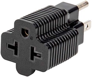 2 опаковки [4-в-1] Домакински щепсел за променлив ток с мощност от 15 Ампера към адаптер T Blade с капацитет от 20 Ампера, от 5-15 P до 5-20 R, от 5-15 P до 6-15 R, от 5-15 P до 6-20 R, захранващ адаптер за променлив