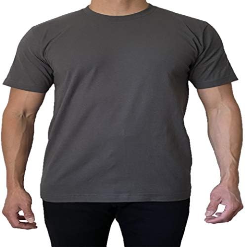 Tultex 202 - Мъжки Риза от Тънък Джърси Струя Сив Цвят