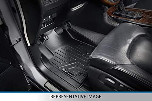 SMARTLINER All Weather Custom Fit Подови постелки 2-Ред комплект обшивки Черен Съвместима с -2022 BMW X1 /2018-2022 BMW X2