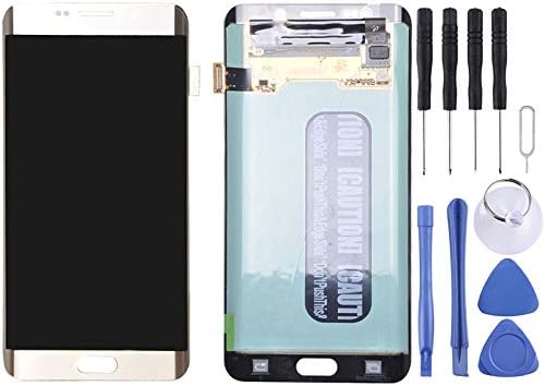 Резервни части за ремонт на CAIFENG Нов LCD дисплей + тъчпад за Galaxy S6 Edge +/ G928, G928F, G928G, G928T, G928A, G928I (сив) Резервни части за телефони (сив цвят)