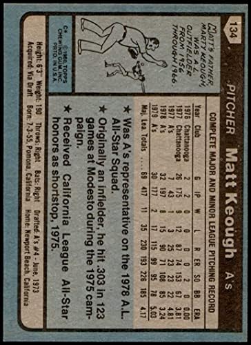 1980 Topps 134 Мат Акции Оукланд Атлетикс (Бейзболна карта) в Ню Йорк + Лека атлетика
