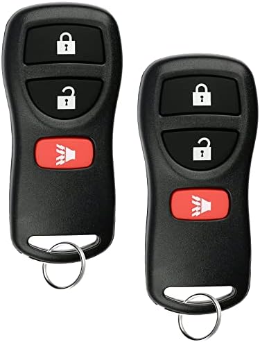 Преносимото Ключодържател с дистанционно управление без ключ, който е Съвместим с Nissan xterra студената Титан Armada Frontier Quest Sentra Infiniti FX35 FX45 QX4, 3 Бутона, Автомобилен ключ KBR