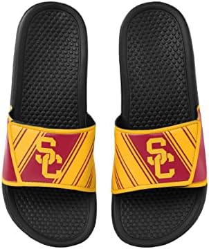 FOCO Мъжки Сандали с логото на отбора NCAA, колеж за душата Sport Legacy Slide Flip Flop Sandals USC Велкро Small
