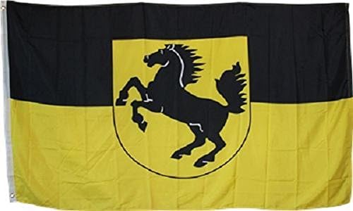 Щутгарт 3x5 Германия Германия Вязаный Флаг от Груб Текса 3 'x5' Банер Месингови Втулки
