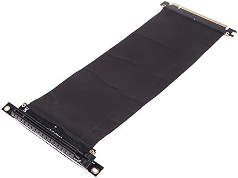 Съединители 2021 PCI Express PCIe3.0 от до 16X 16X Гъвкав Кабел Удължител карти Портове и конектори на Адаптера Удължител Странично Card под ъгъл 90 градуса (Дължина на кабела: 20 см)