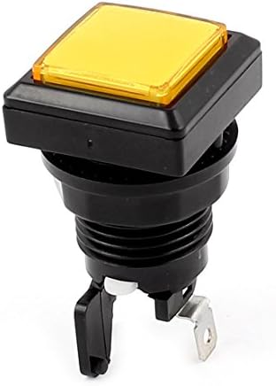 Aexit Жълти Квадратни Ключове на Кутията Незабавен Бутон Превключвател за Игрален Автомат Бутон Ключове с Лампа