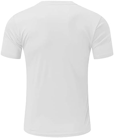 MIASHUI Съкратен Ризи за Мъже, Мъжки Ежедневни Летни Тениски с Кръгло деколте и Къс Ръкав, Тениска с Принтом на Деня на Независимостта, Обикновена Тениска За Мъже