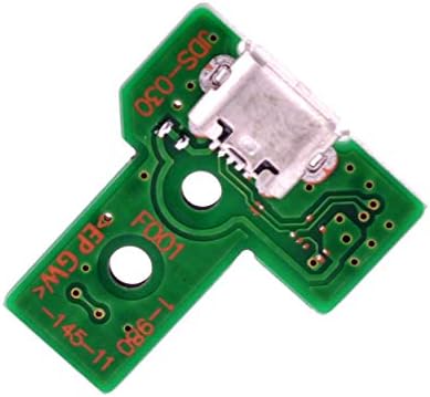 Deal4GO JDS-030 12-пинов Конектор за зареждане чрез Микро USB Конектор Заплата Подмяна на Печатна платка за контролер на Sony PS4