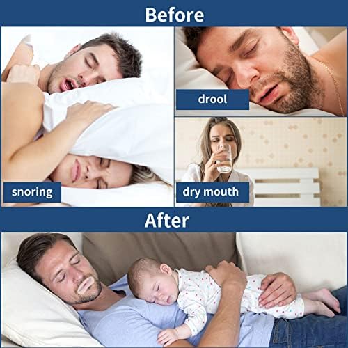 Подобрена е Нежна лента за сън 60 БР. - Ленти за сън в устата за подобряване на дишането с носа си, за да се Намали дишането на устата, подобряване на нощния сън и моментно облекчаване на хъркането