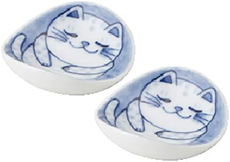 Комплект прибори за хранене Minorutouki Cat Design NEKOCHIGURA rest BUCHI от 2 теми с размери 1,8 х 1,8 × 0,6 инча, 1,62 унция, Произведено в Япония