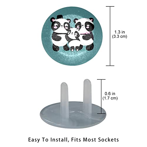 Капачки на контакти LAIYUHUA За защита от деца (на 12 и 24 опаковки), Устойчива защита на електрически щепсел | Пластмасови капачки на контакти за безопасност на деца | Лесна инсталация Защита от удари - Panda